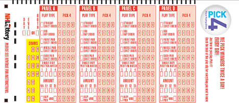 Pick 4 game ticket